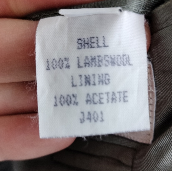 Gianfranco Ruffini 100% Lambswool Herringbone 3-Button Blazer Sz. 44R - Picture 7 of 11